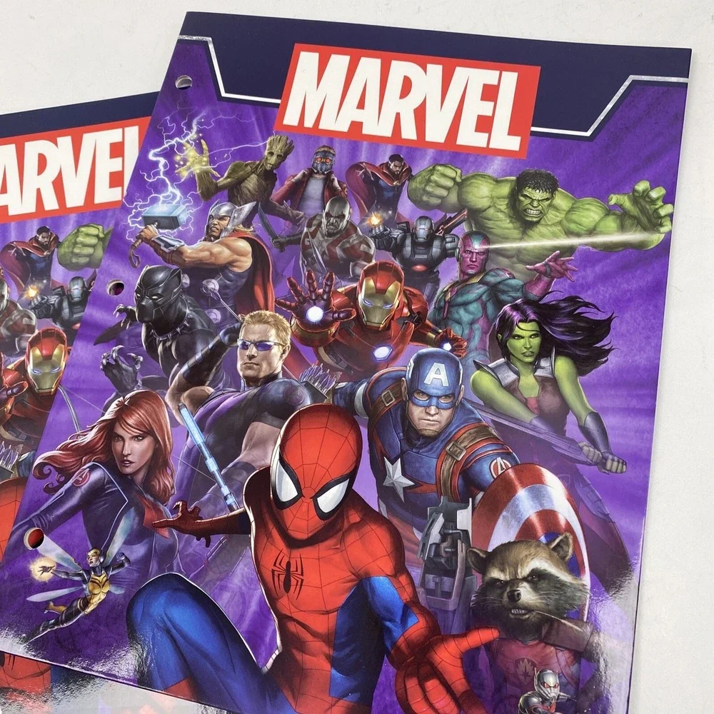 x4 Marvel Universe 2 Pocket Portfolio Folder, 3-Hole Punched for Binder new